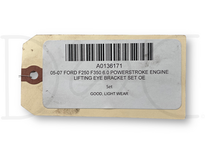 05-07 Ford F250 F350 6.0 Powerstroke Engine Lifting Eye Bracket Set OE