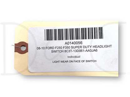 08-10 Ford F250 F350 Super Duty Headlight Switch 8C3T-13D061-Aa3Ja6