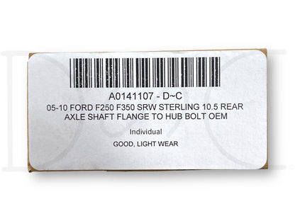 05-10 Ford F250 F350 SRW Sterling 10.5 Rear Axle Shaft Flange To Hub Bolt OEM