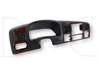 05-07 Ford F250 F350 Lariat Dash Bezel Radio Cluster Trim Panel Wood Grain OE