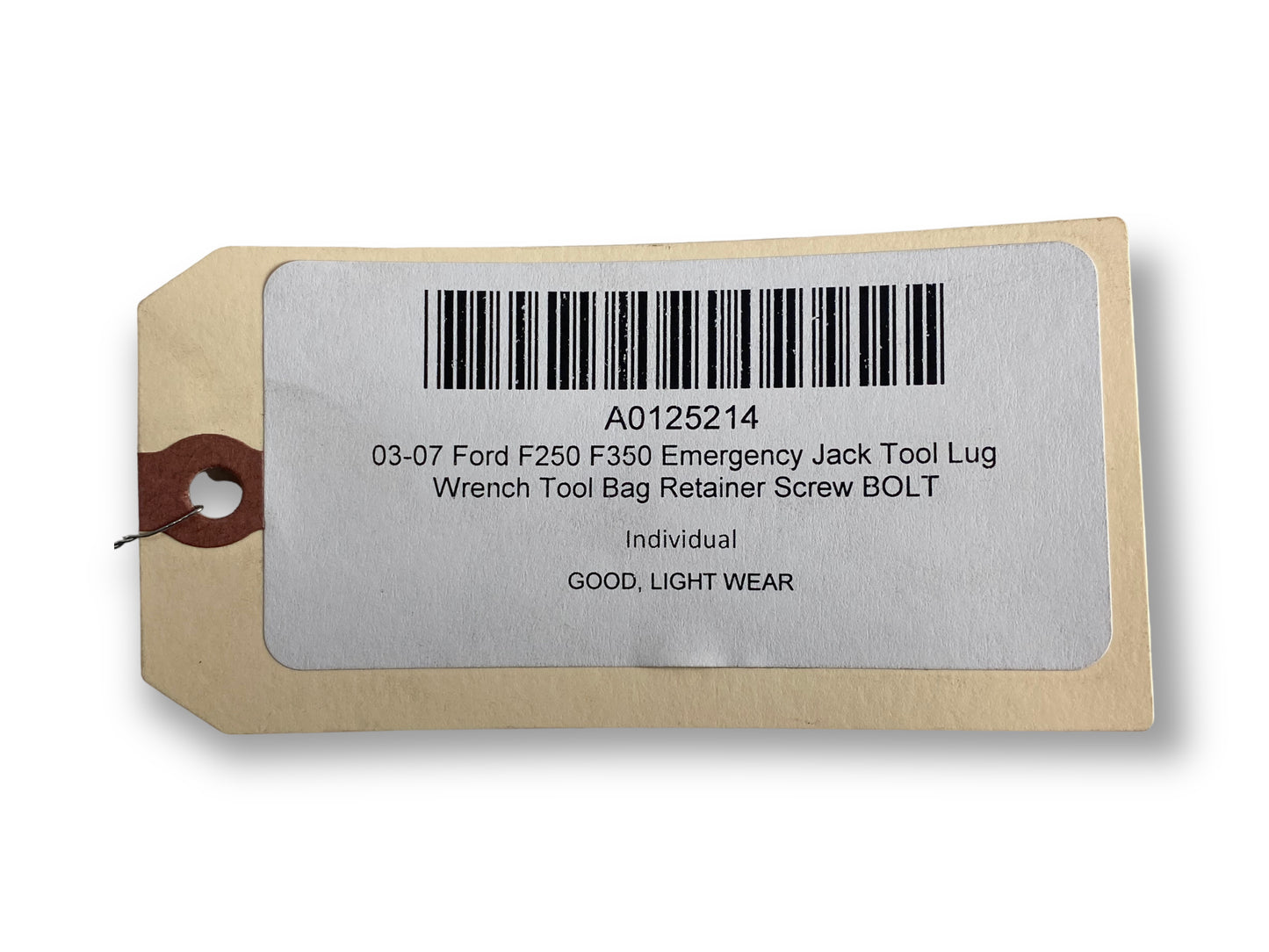03-07 Ford F250 F350 Emergency Jack Tool Lug Wrench Tool Bag Retainer Screw Bolt