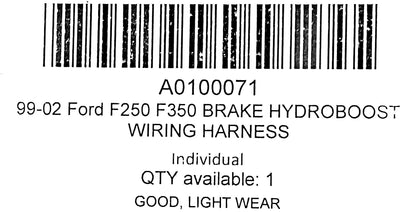 99-02 Ford F250 F350 Brake Hydroboost Wiring Harness
