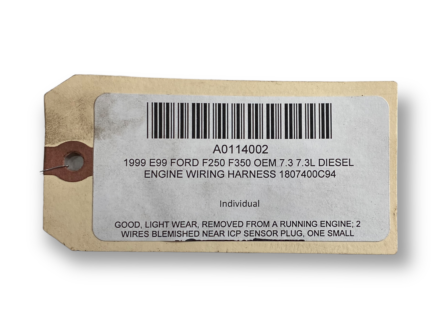 1999 E99 Ford F250 F350 OEM 7.3 7.3L Diesel Engine Wiring Harness 1807400C94