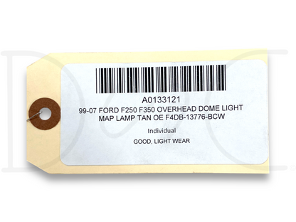 99-07 Ford F250 F350 Overhead Dome Light Map Lamp Tan OE F4DB-13776-BCW