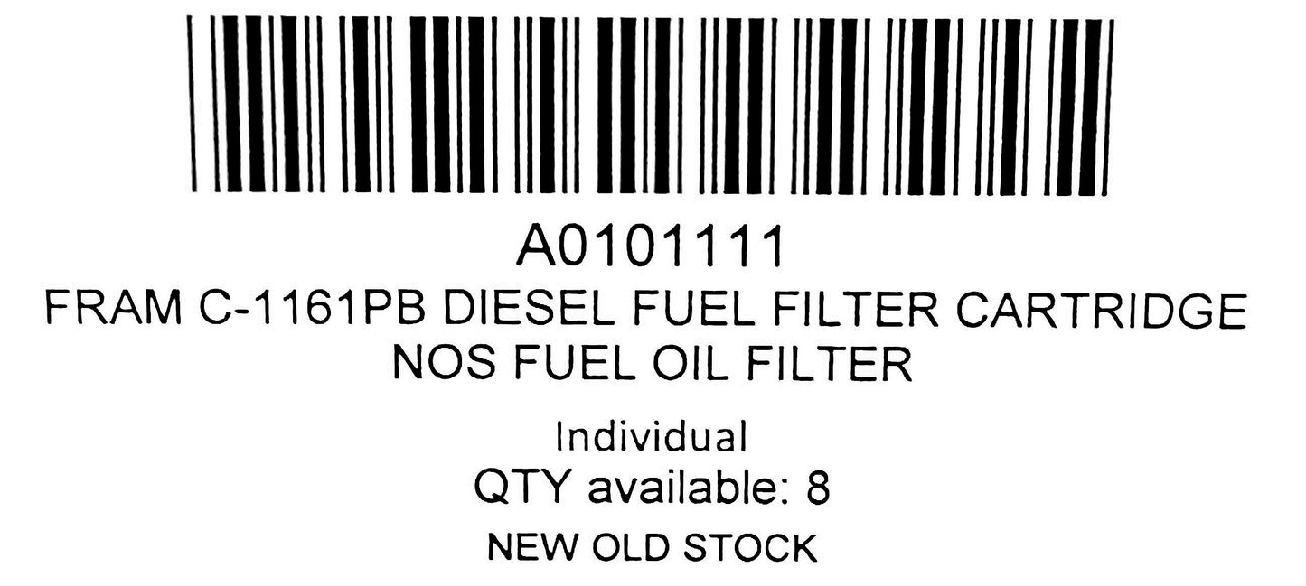 Fram C-1161PB Diesel Fuel Filter Cartridge NOS Fuel Oil Filter