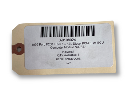 1999 Ford F250 F350 7.3 7.3L Diesel PCM ECM ECU Computer Module *Core*