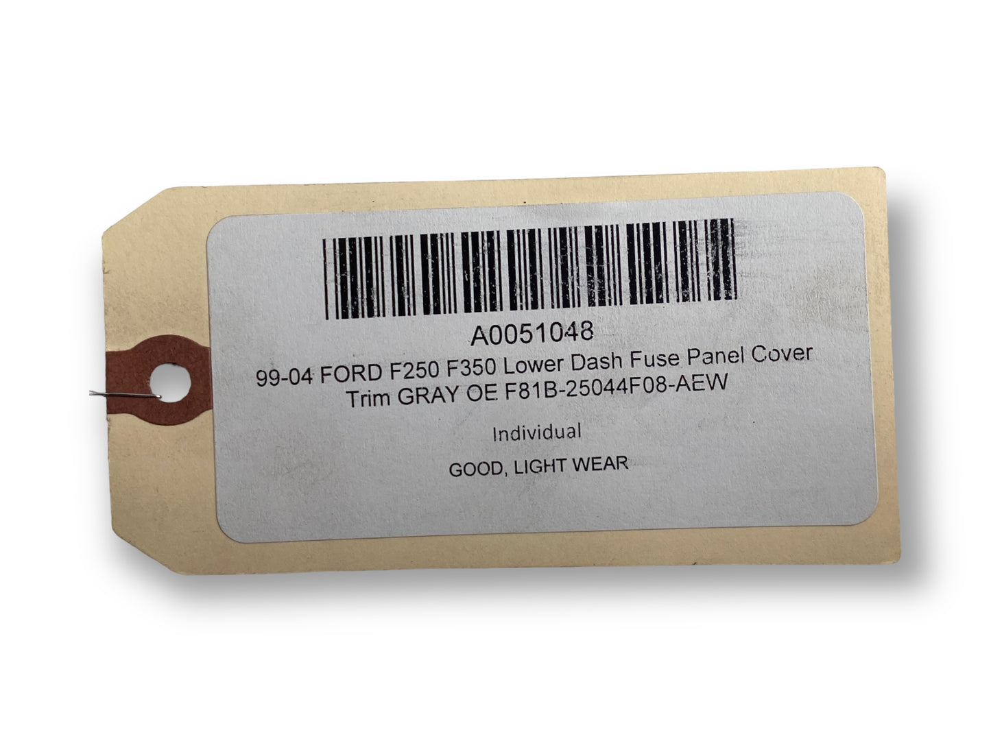 99-04 Ford F250 F350 Lower Dash Fuse Panel Cover Trim Gray OE F81B-25044F08-AEW