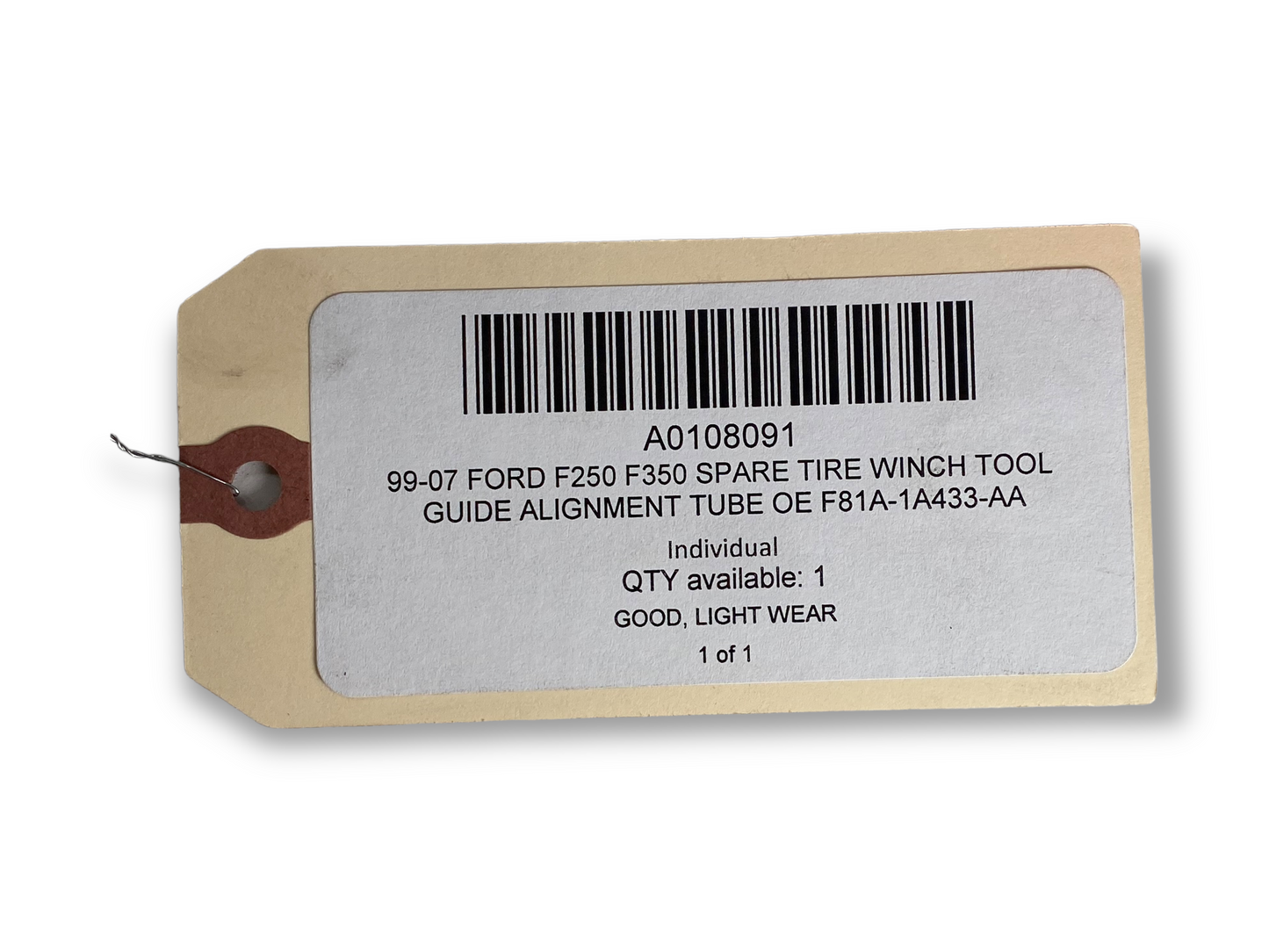 99-07 Ford F250 F350 Spare Tire Winch Tool Guide Alignment Tube OE F81A-1A433-AA