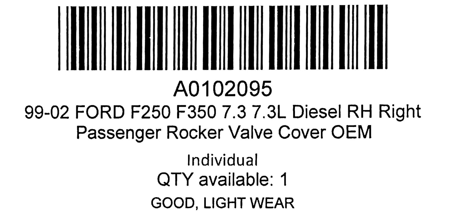 99-02 Ford F250 F350 7.3 7.3L Diesel RH Right Passenger Rocker Valve Cover OEM