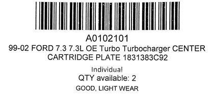 99-02 Ford 7.3 7.3L OE Turbo Turbocharger Center Cartridge Plate 1831383C92