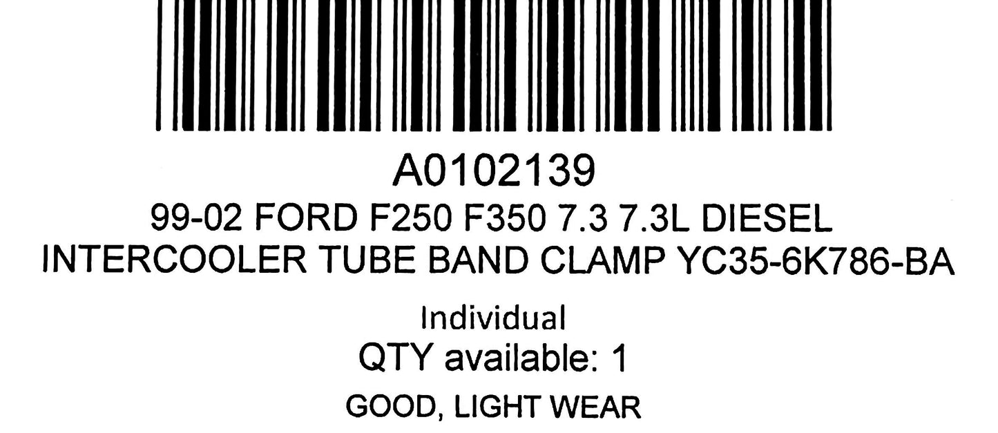 99-02 Ford F250 F350 7.3 7.3L Diesel Intercooler Tube Band Clamp YC35-6K786-BA