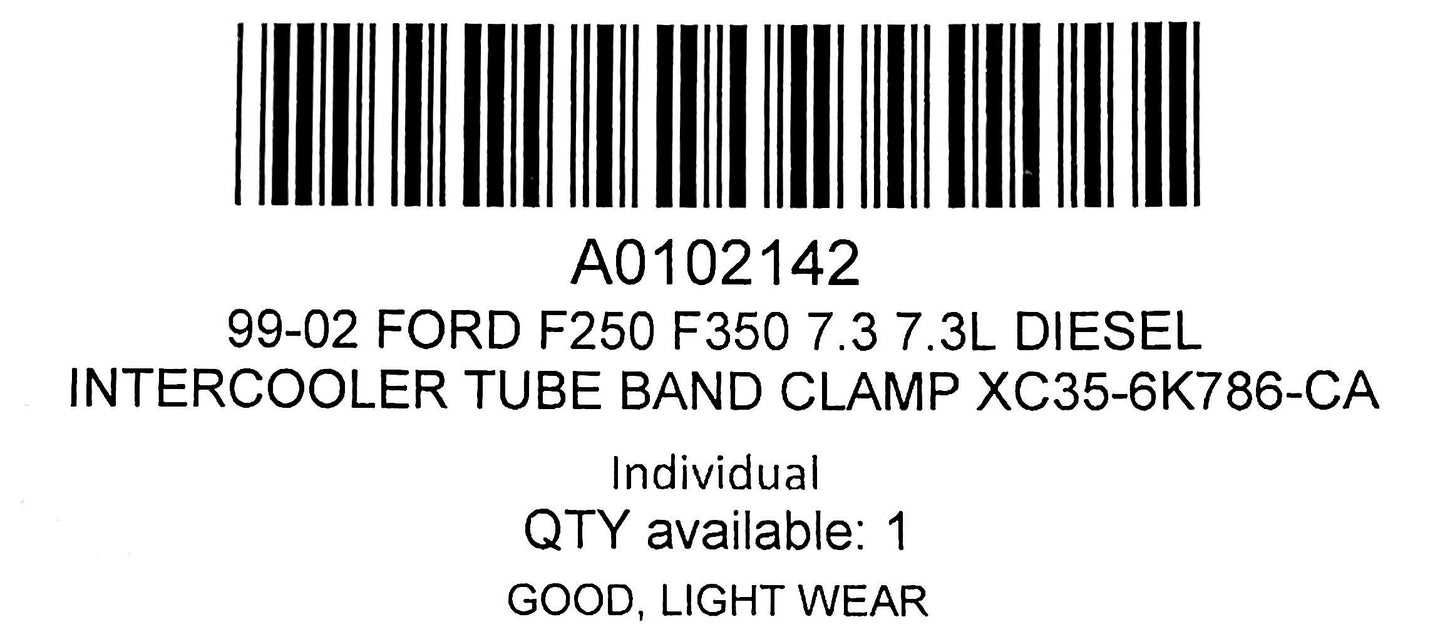 99-02 Ford F250 F350 7.3 7.3L Diesel Intercooler Tube Band Clamp XC35-6K786-CA