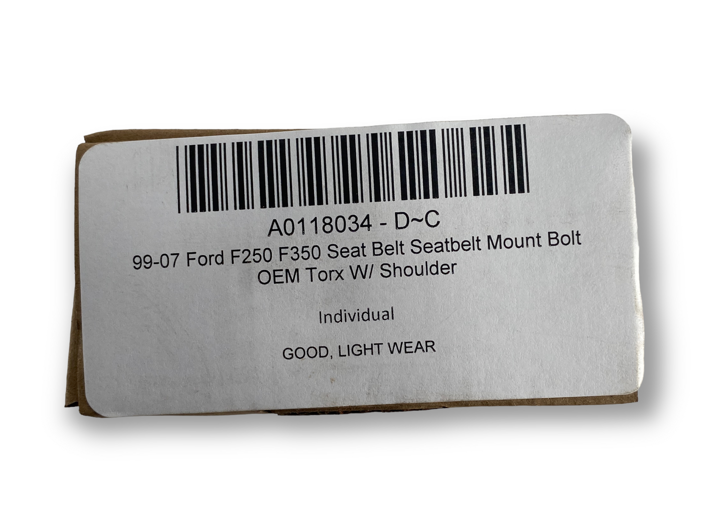 99-07 Ford F250 F350 Seat Belt Seatbelt Mount Bolt OEM Torx W/ Shoulder