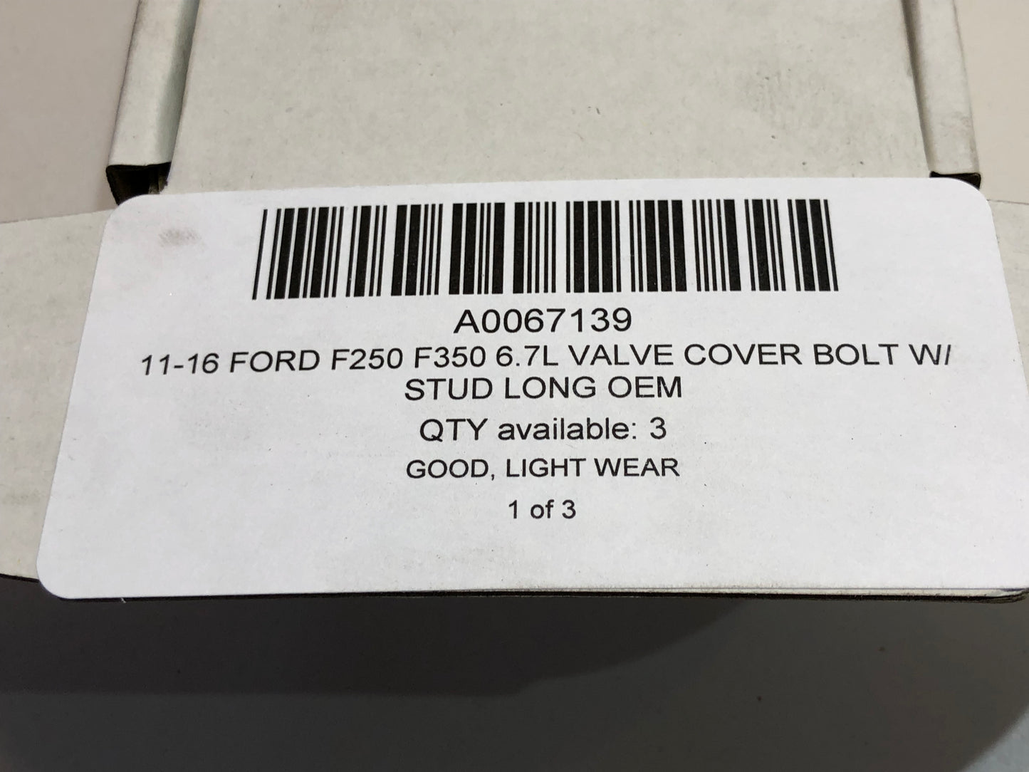 11-16 Ford F250 F350 6.7L Valve Cover Bolt W/ Stud Long OEM