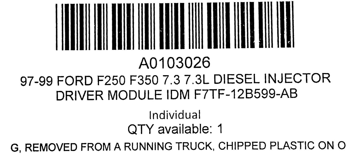 97-99 Ford F250 F350 7.3 7.3L Diesel Injector Driver Module IDM F7TF-12B599-AB