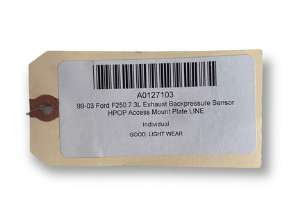 99-03 Ford F250 7.3L Exhaust Backpressure Sensor HPOP Access Mount Plate Line