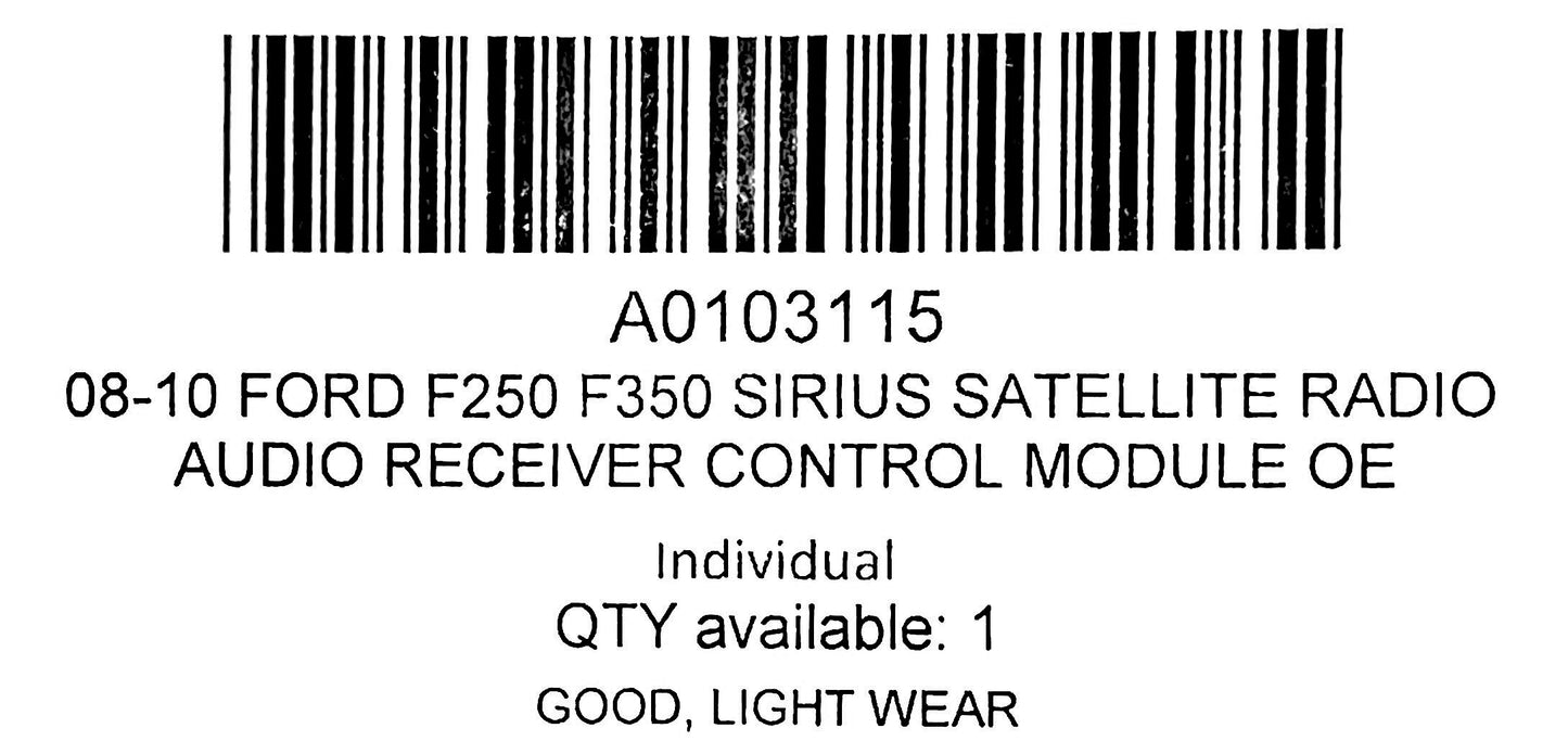 08-10 Ford F250 F350 Sirius Satellite Radio Audio Receiver Control Module OE