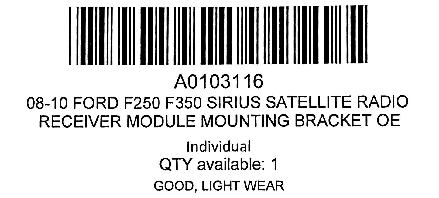 08-10 Ford F250 F350 Sirius Satellite Radio Receiver Module Mounting Bracket OE