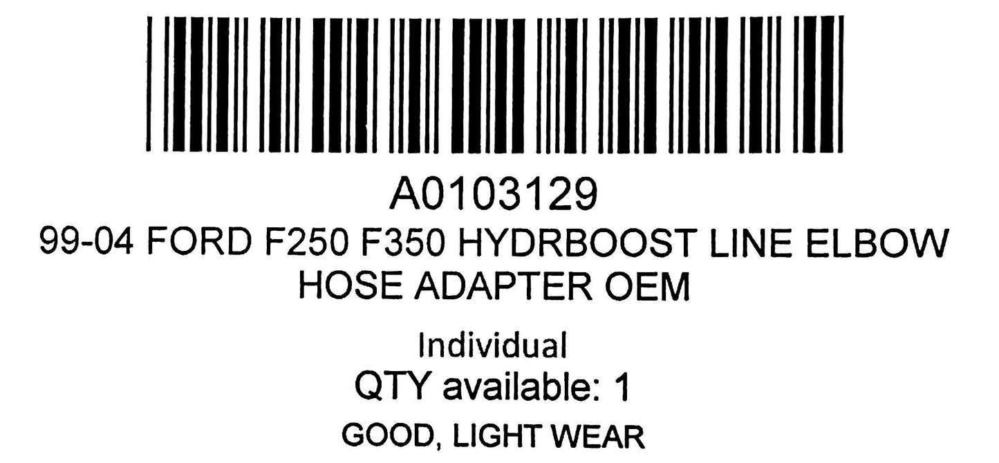 99-04 Ford F250 F350 Hydroboost Line Elbow Hose Adapter OEM