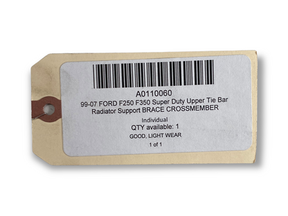 99-07 Ford F250 F350 Super Duty Upper Tie Bar Radiator Support Brace Crossmember