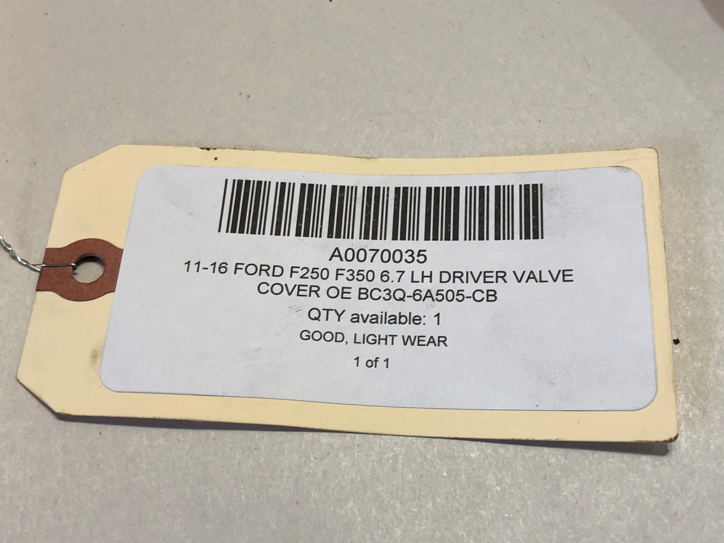 11-16 Ford F250 F350 6.7 LH Driver Valve Cover OE BC3Q-6A505-CB