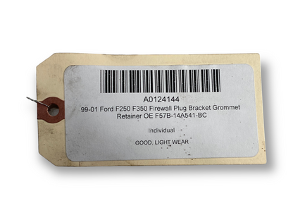 99-01 Ford F250 F350 Firewall Plug Bracket Grommet Retainer OE F57B-14A541-Bc