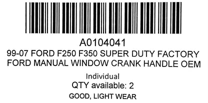 99-07 Ford F250 F350 Super Duty Factory Ford Manual Window Crank Handle OEM