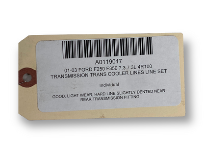01-03 Ford F250 F350 7.3 7.3L 4R100 Transmission Trans Cooler Lines Line Set