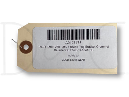 99-01 Ford F250 F350 Firewall Plug Bracket Grommet Retainer OE F57B-14A541-BC