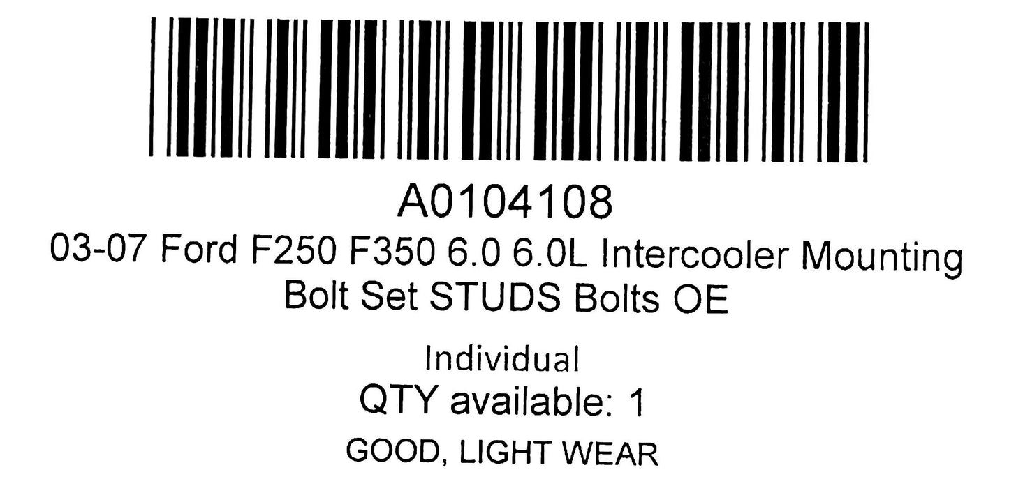 03-07 Ford F250 F350 6.0 6.0L Intercooler Mounting Bolt Set Studs Bolts OE