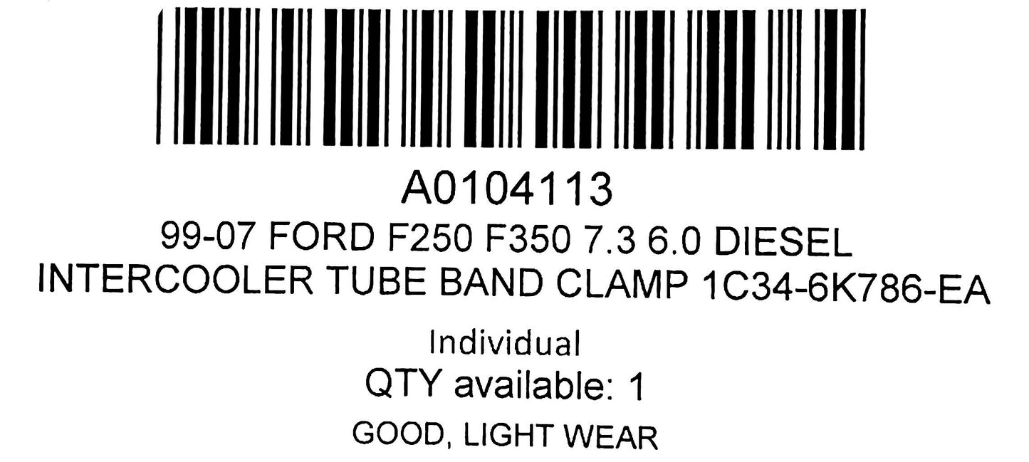99-07 Ford F250 F350 7.3 6.0 Diesel Intercooler Tube Band Clamp 1C34-6K786-EA