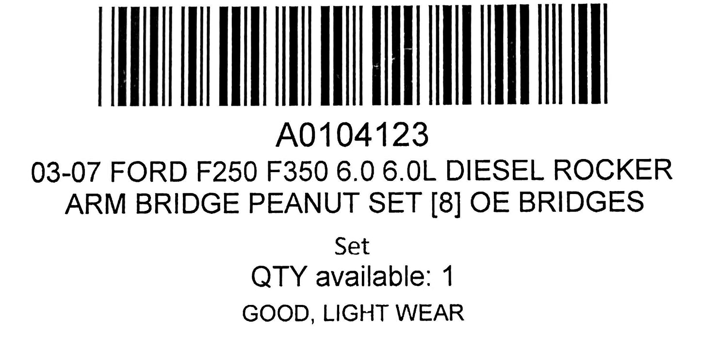 03-07 Ford F250 F350 6.0 6.0L Diesel Rocker Arm Bridge Peanut Set [8] OE Bridges