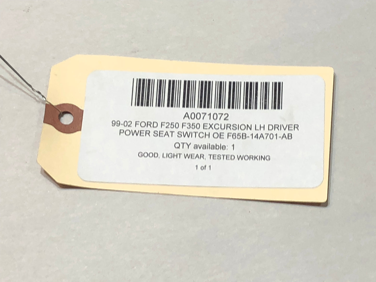 99-02 Ford F250 F350 Excursion LH Driver Power Seat Switch OE F65B-14A701-AB