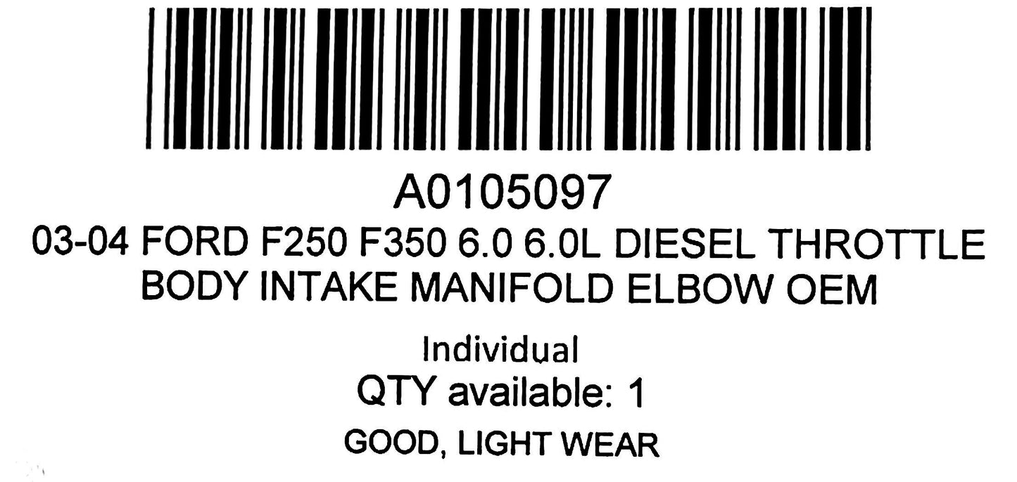 03-04 Ford F250 F350 6.0 6.0L Diesel Throttle Body Intake Manifold Elbow OEM