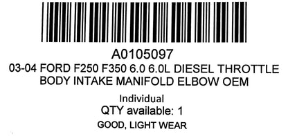 03-04 Ford F250 F350 6.0 6.0L Diesel Throttle Body Intake Manifold Elbow OEM