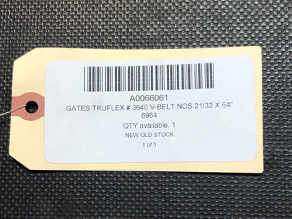 Gates Truflex # 3640 V-Belt NOS 21/32 X 64" 6964