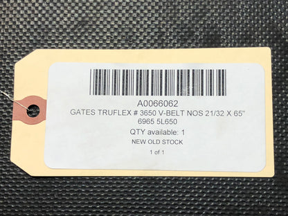 Gates Truflex # 3650 V-Belt NOS 21/32 X 65" 6965 5L650