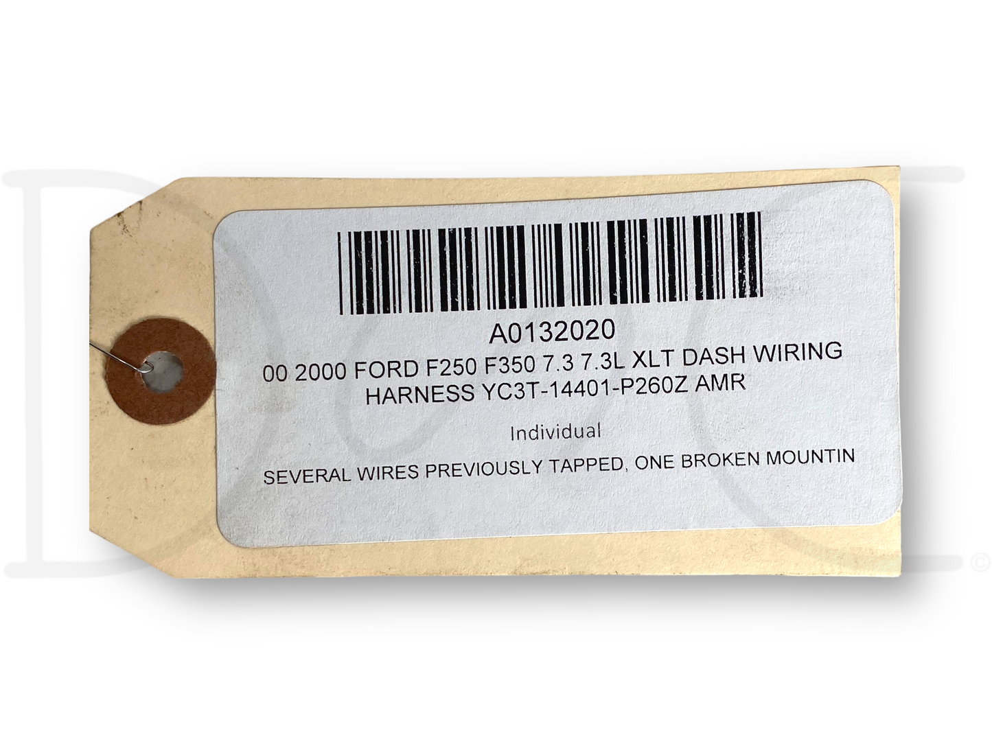 00 2000 Ford F250 F350 7.3 7.3L XLT Dash Wiring Harness YC3T-14401-P260Z AMR