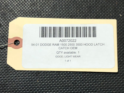 94-01 Dodge Ram 1500 2500 3500 Hood Latch Catch OEM