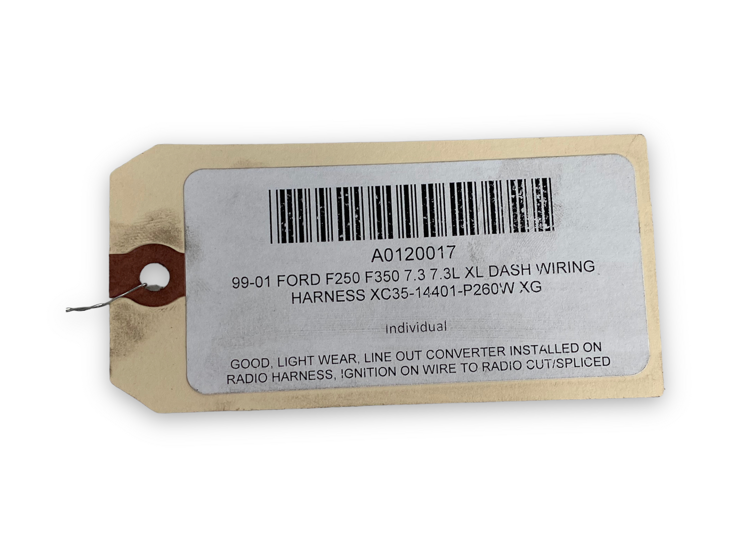 99-01 Ford F250 F350 7.3 7.3L XL Dash Wiring Harness XC35-14401-P260W XG