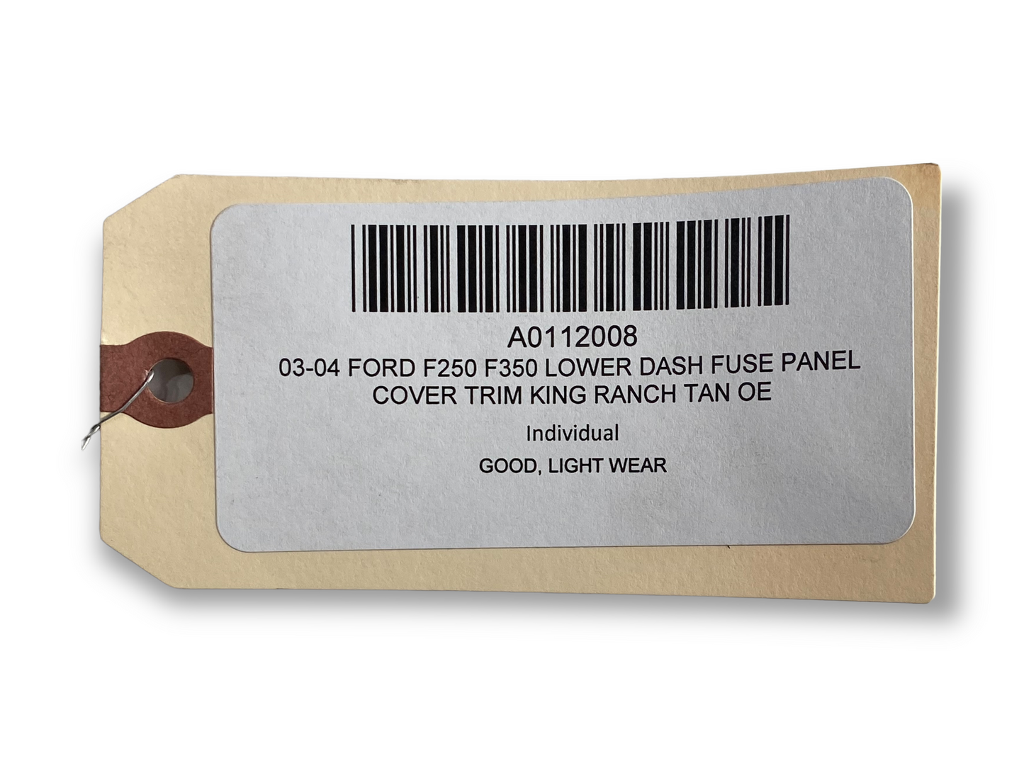 03-04 Ford F250 F350 Lower Dash Fuse Panel Cover Trim King Ranch Tan OE