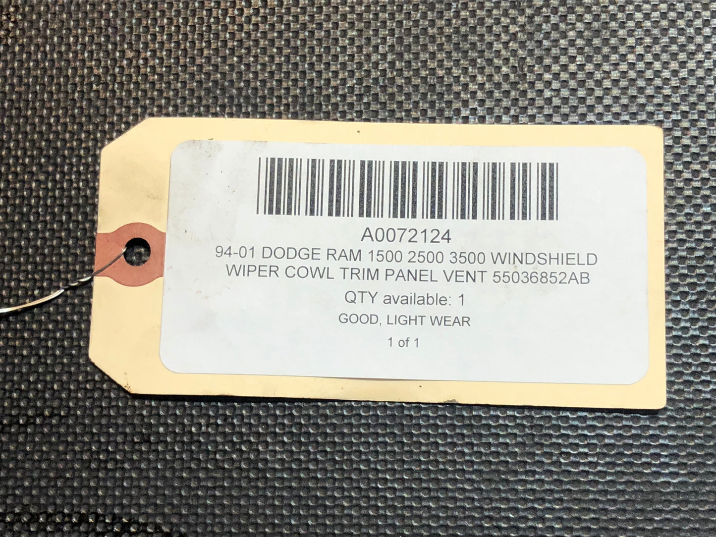 94-01 Dodge Ram 1500 2500 3500 Windshield Wiper Cowl Trim Panel Vent 55036852AB