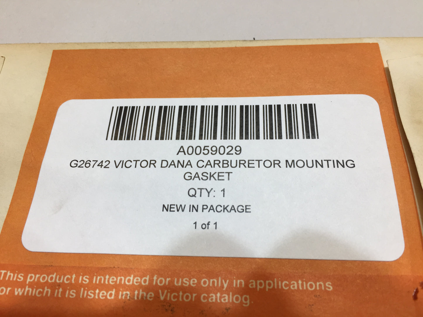 G26742 Victor Dana Carburetor Mounting Gasket