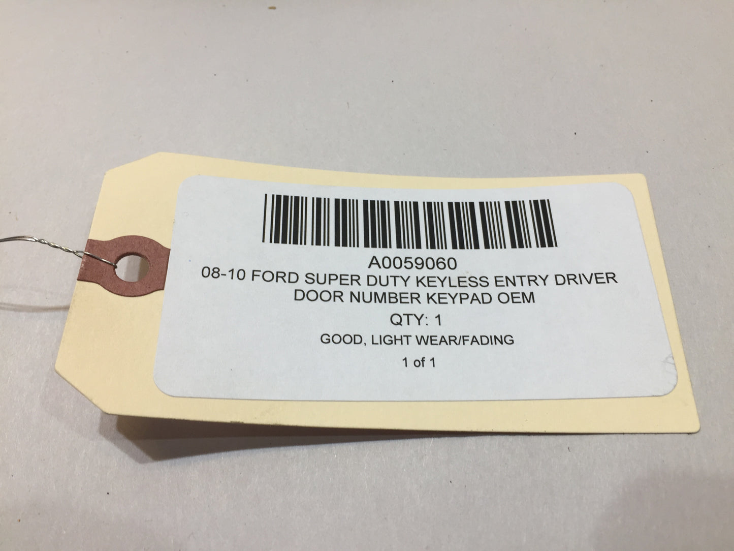 08-10 Ford Super Duty Keyless Entry Driver Door Number Keypad OEM
