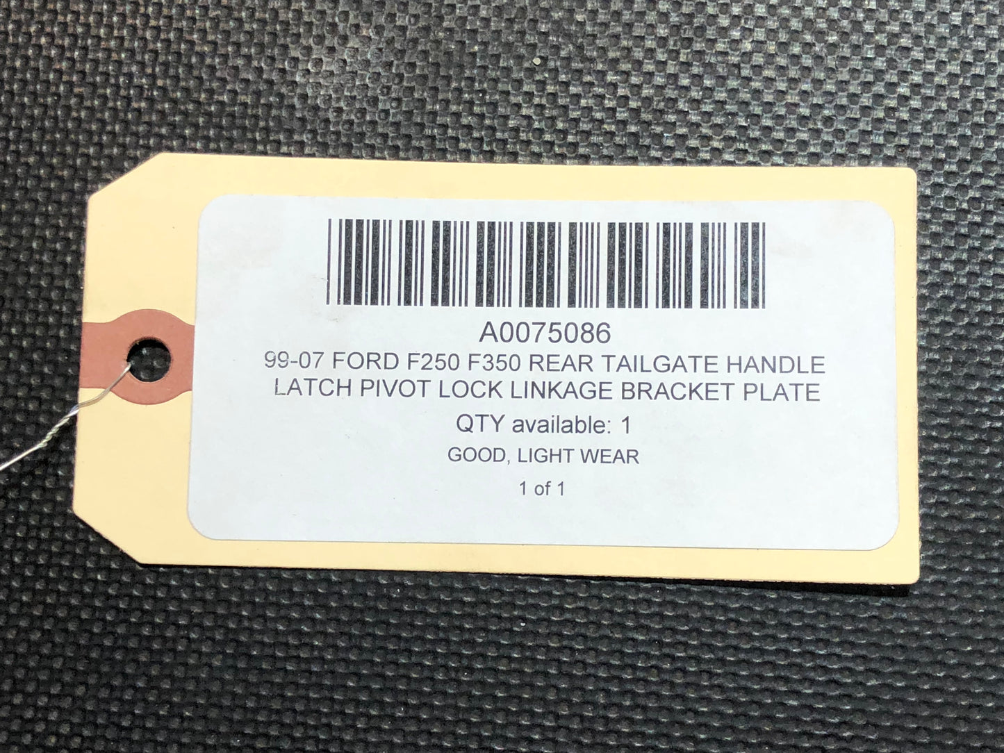 99-07 Ford F250 F350 Rear Tailgate Handle Latch Pivot Lock Linkage Bracket Plate