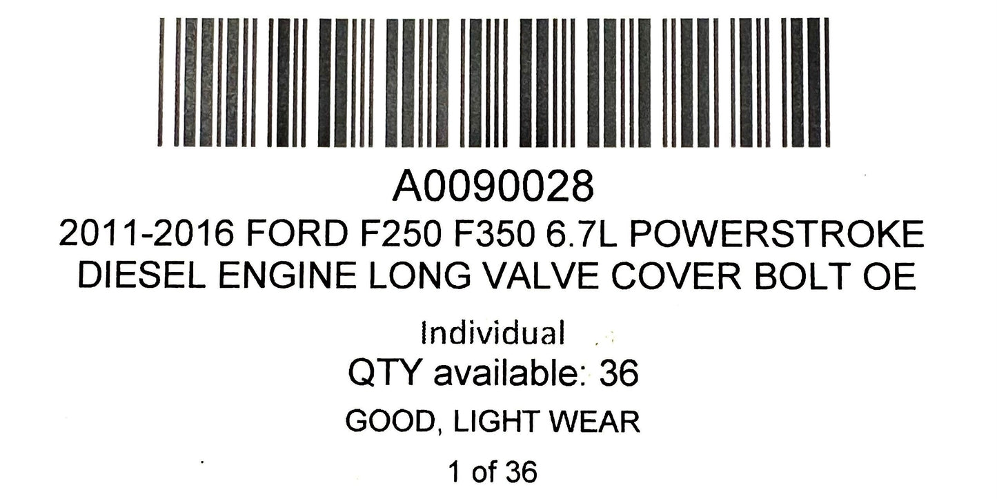 2011-2016 Ford F250 F350 6.7L Powerstroke Diesel Engine Long Valve Cover Bolt OE