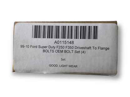 99-10 Ford Super Duty F250 F350 Driveshaft To Flange Bolts OEM Bolt Set (4)