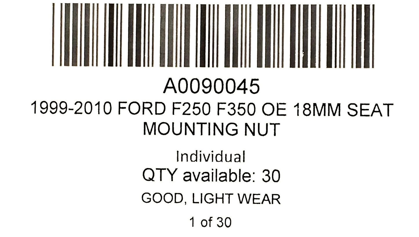 1999-2010 Ford F250 F350 OE 18mm Seat Mounting Nut