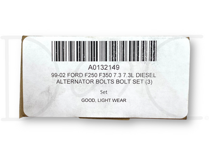 99-02 Ford F250 F350 7.3 7.3L Diesel Alternator Bolts Bolt Set (3)