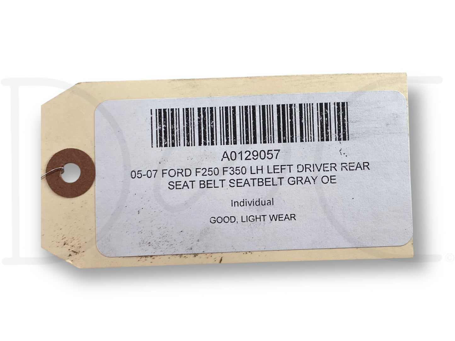 05-07 Ford F250 F350 LH Left Driver Rear Seat Belt Seatbelt Gray OE